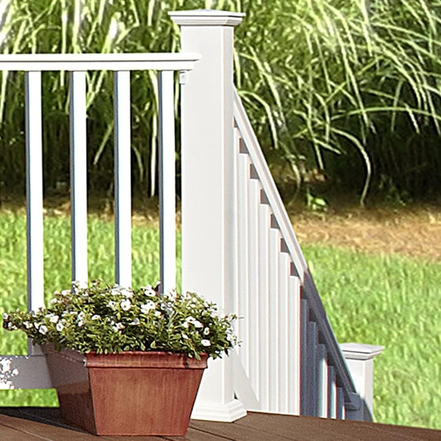Fiberon (5 Packs of 2) White Sentry Stair Bracket, 10 Total Pair
