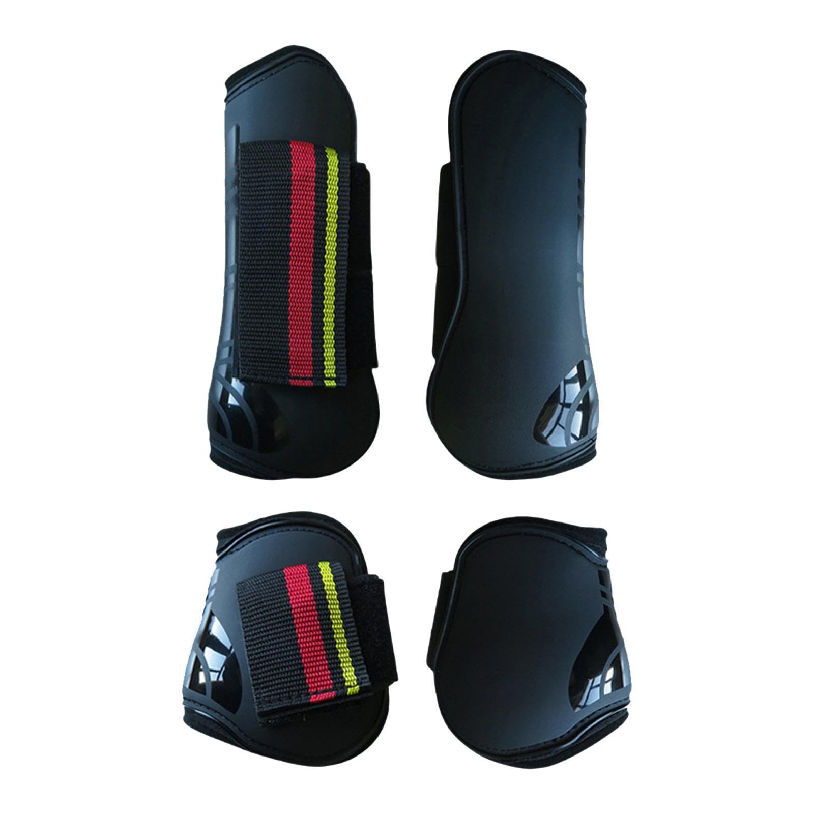 Juego de Protectores para tendones y Vendajes para piernas para Caballos ecuestres, amortiguadores, Ajuste cómodo, sesiones de Salto y Entrenamiento, Accesorios