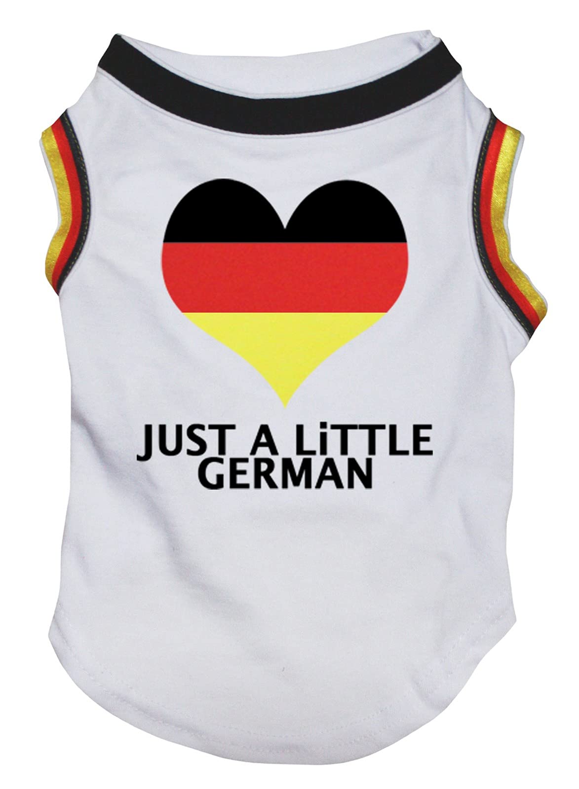 T-shirt pour chien blanc motif coeur drapeau allemand taille XXXL