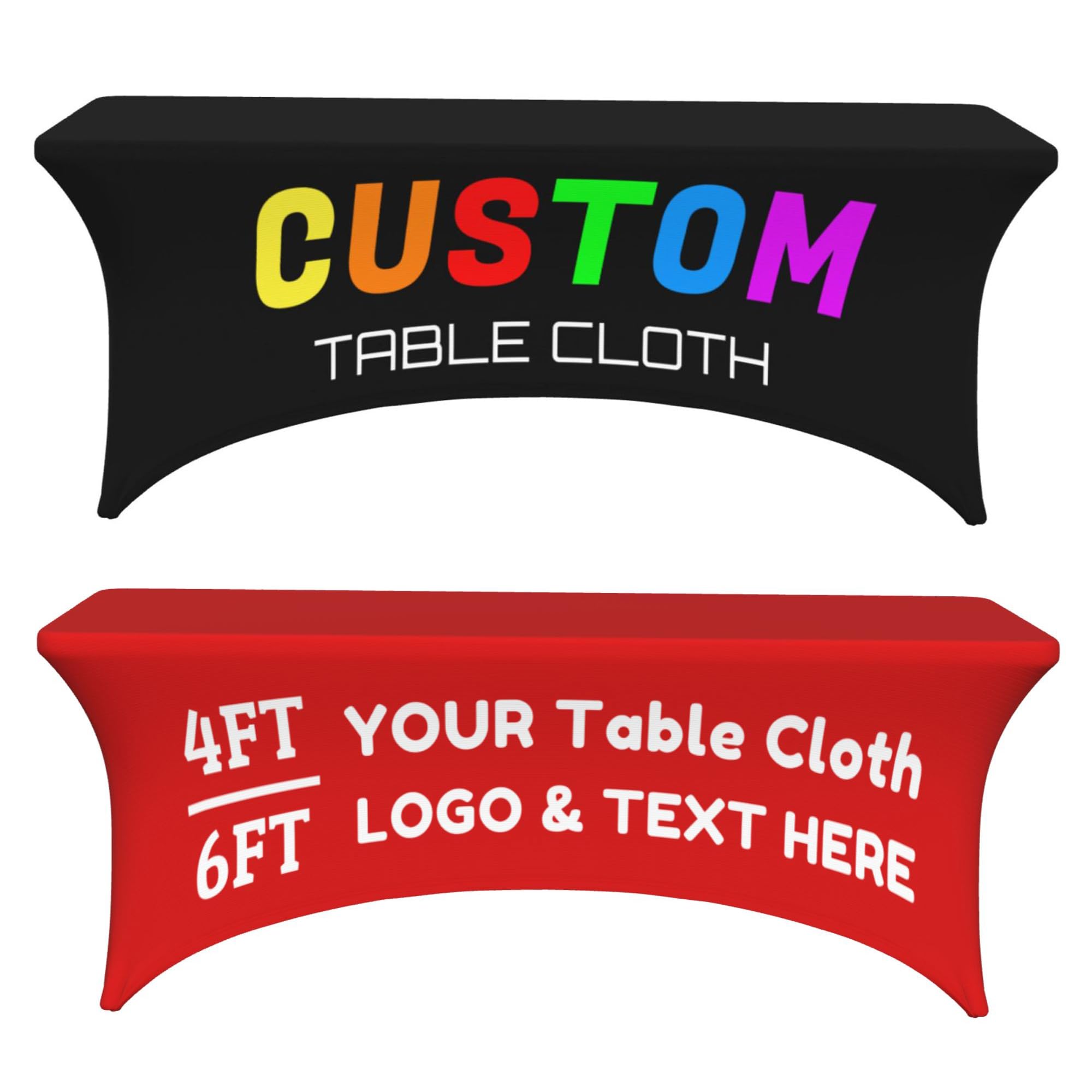 SJZUISL Custom Table Cloth with Business Logo, Personalized Logo Table Cloth for Business, Custom Tablecloth Your Logo Table Banner Sign for Business, Events, Weddings, Birthdays (6FT)