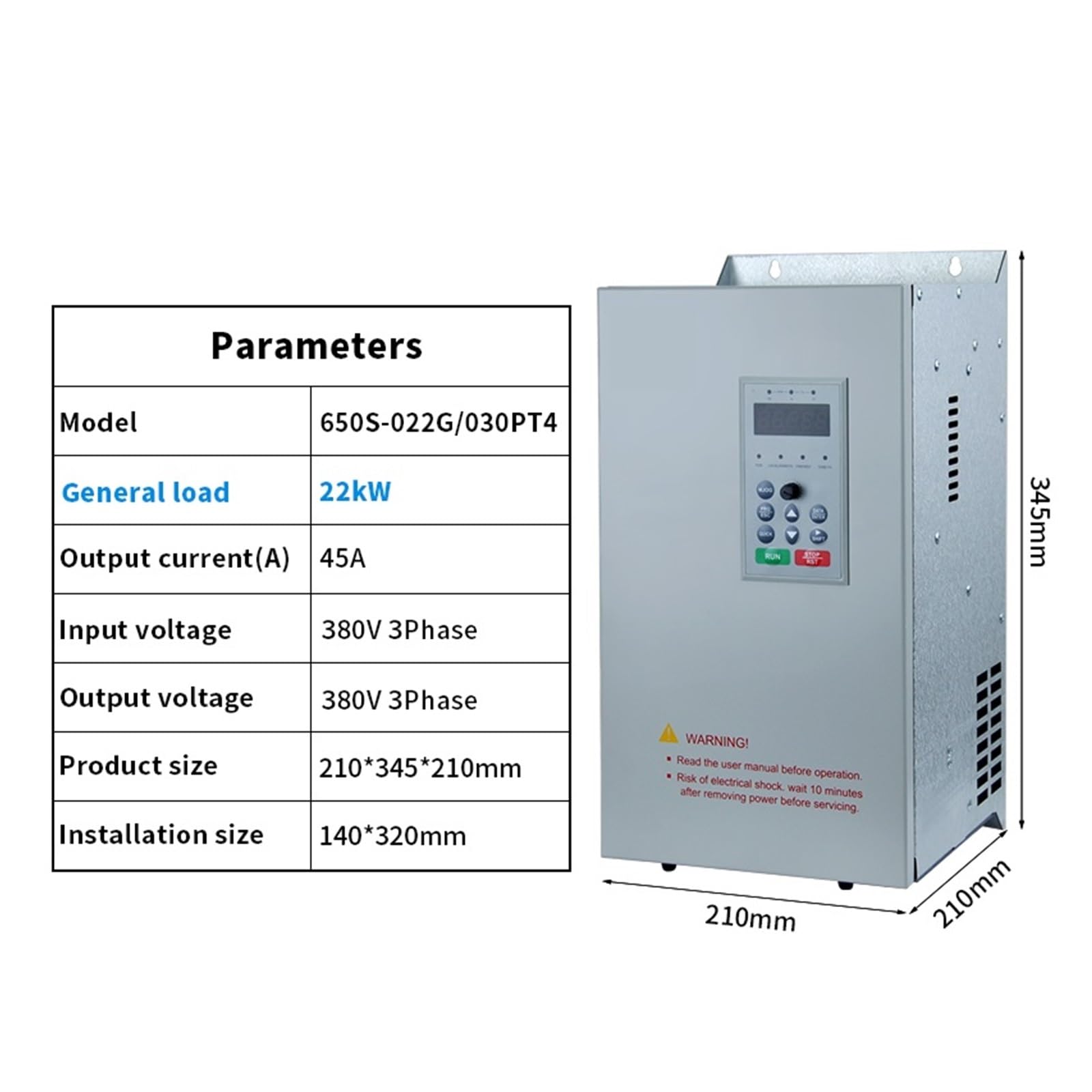 Variador De Frecuencia Wejście 380V 3-fazowy falownik 22kW,30kW napęd o zmiennej częstotliwości VFD ogólna przetwornica częstotliwości kontrola prędkości pompy wektor Inverter945 Kompaktowa konstrukcj