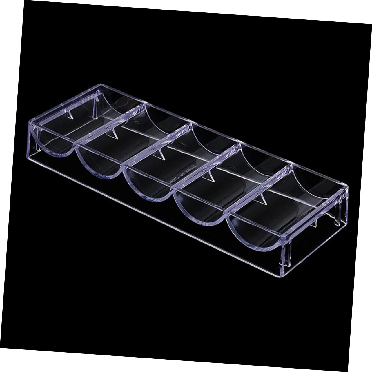 SUPVOX 1pc Box Chip Rack Poker Chip Container and Holder Poker Chip Case Organizer Poker Chip Storage Mini Rack Case Covered Poker Chips Numbered Poker Storage Roulette Chips Game Acrylic