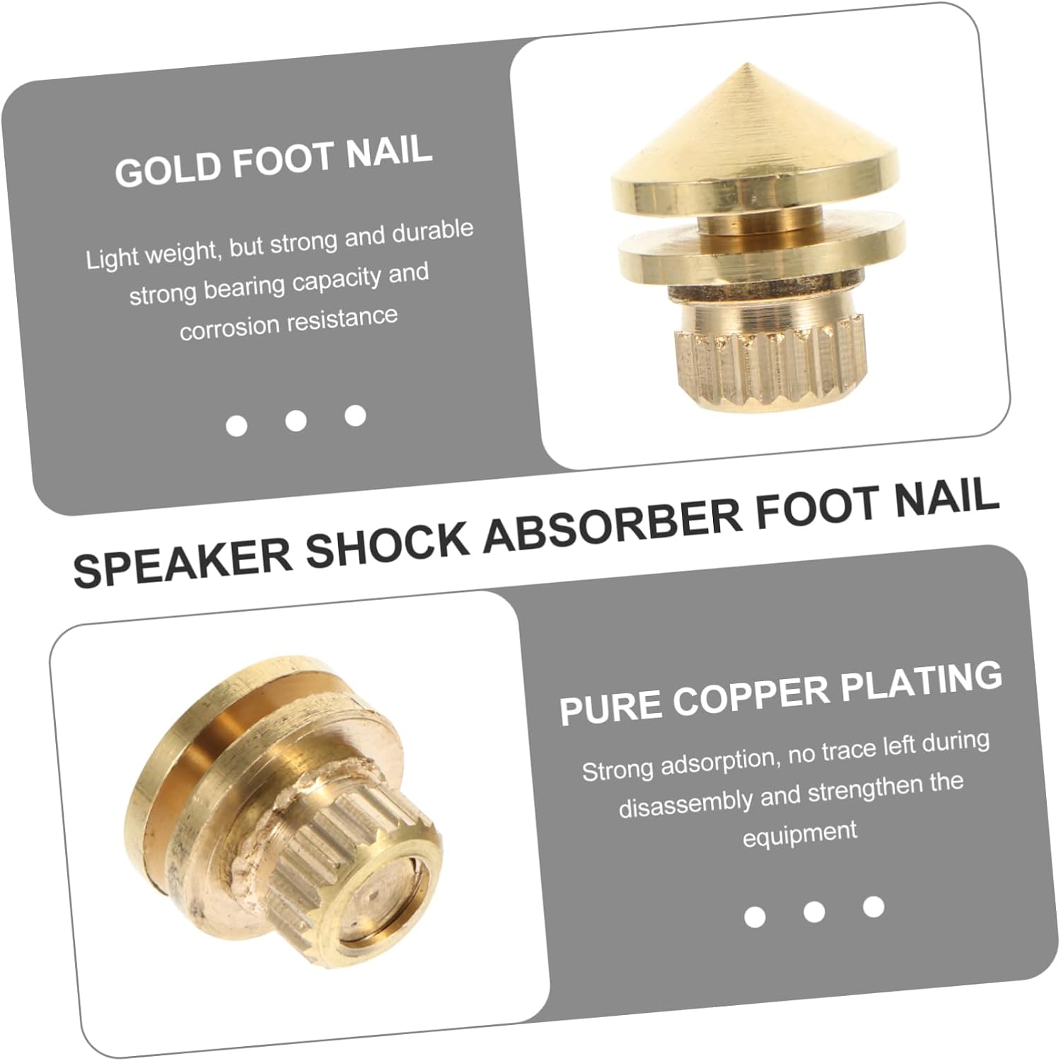 4pcs Speaker Spikes Pad Vibration Absorption for Karaoke and Home Audio