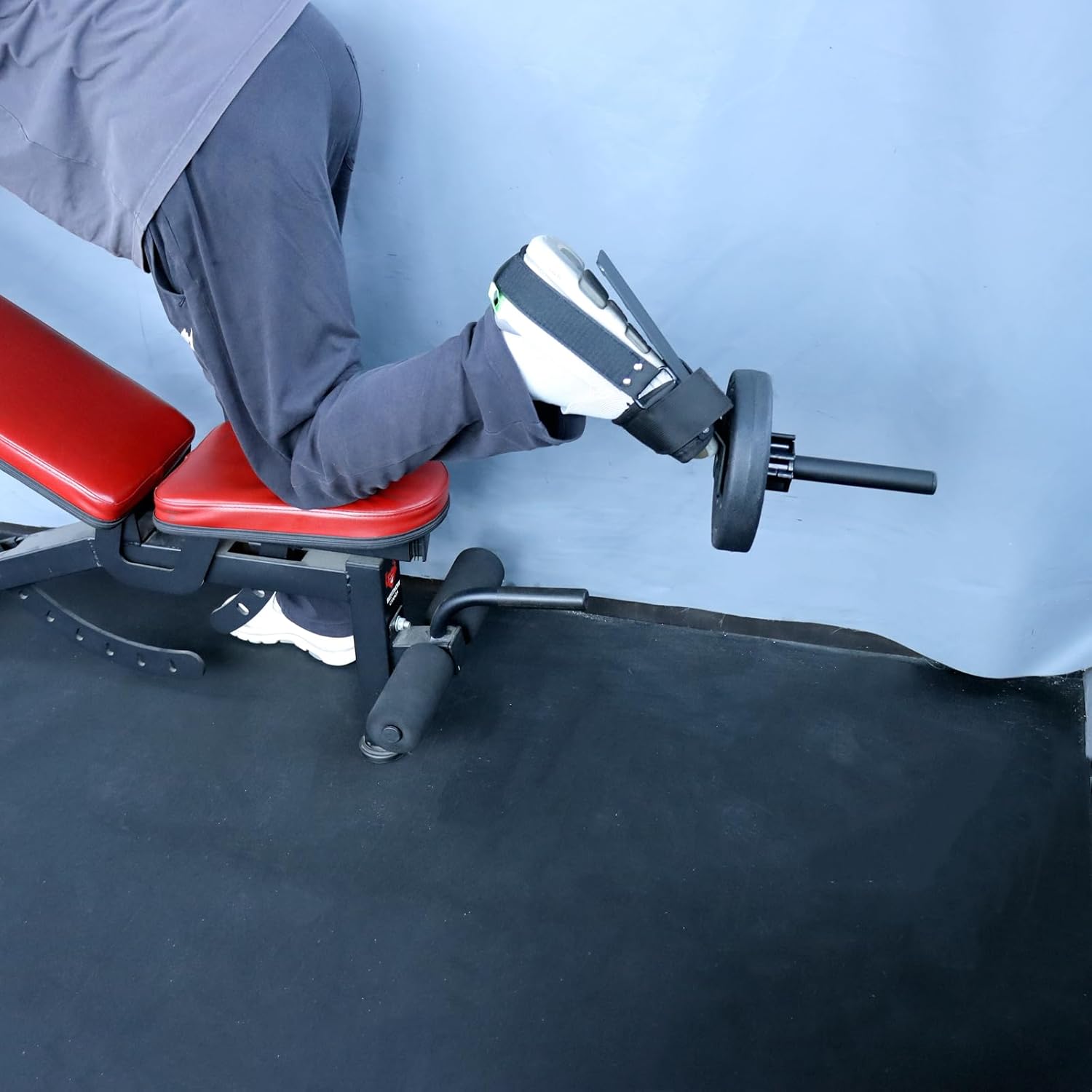 Tib Bar Tibialis Trainer Tibia Dorsi Calf Raise Machine with Straps Anterior Exercise Equipment Knees Over Toes Equipment for Strengthening Calves/Shins/Ankles, Fits 2" Olympic Weight Plates