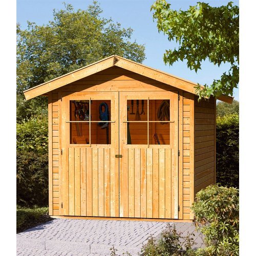 KARIBU Gartenhaus Harburg 2 in natur - 19 mm Wandstärke - 4010090577241 KARIBU Gartenhaus Harburg 2 in natur - 19 mm Wandstärke