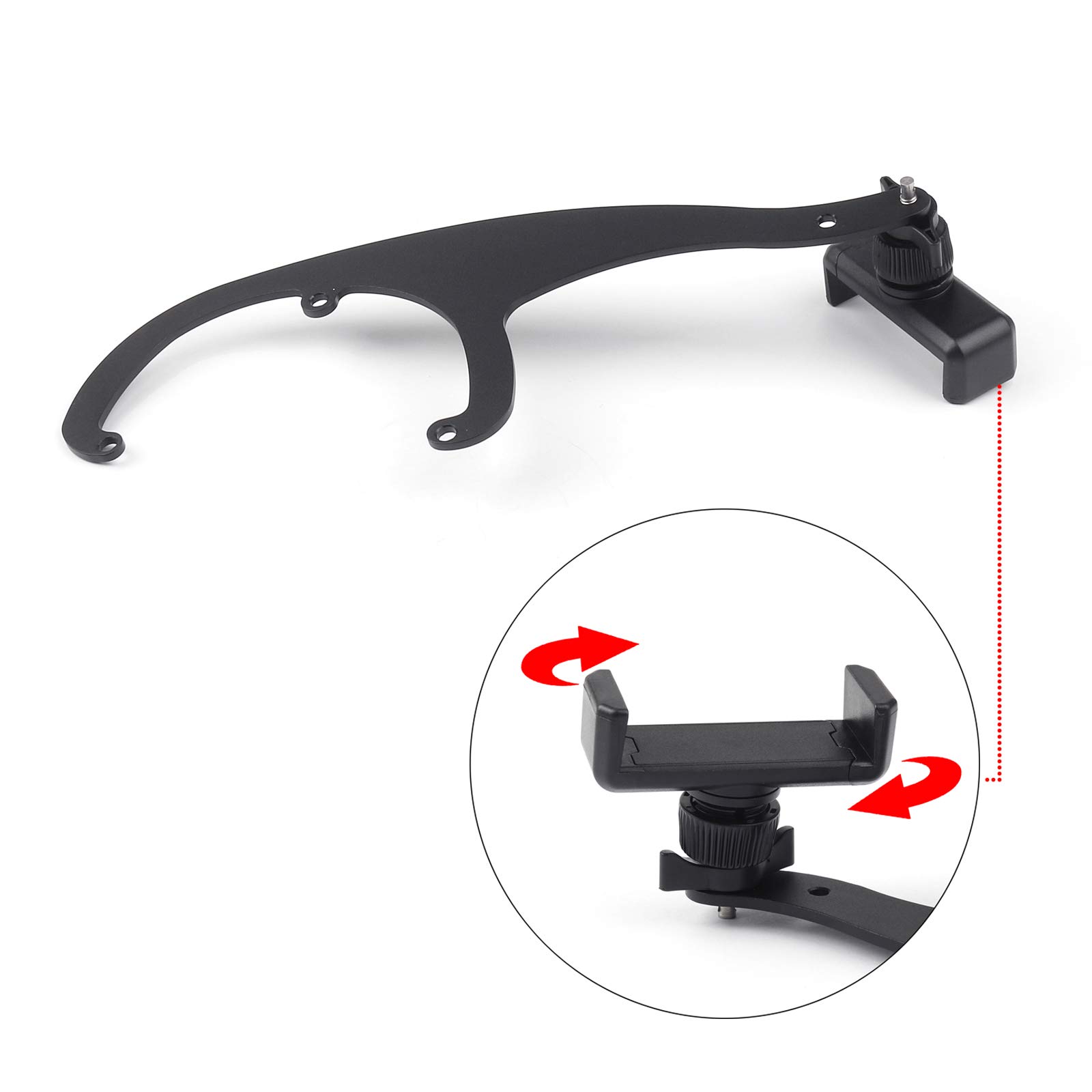 Areyourshop 360°Rotation Car Phone Mount Cradle Holder Stand for R60 R61 Gray