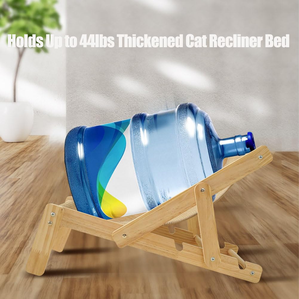 Sedano - Sedia a sdraio per gatti, in sisal, per interni, regolabile, per animali domestici, può contenere fino a 20 kg di peso (cuscinetti di ricambio)