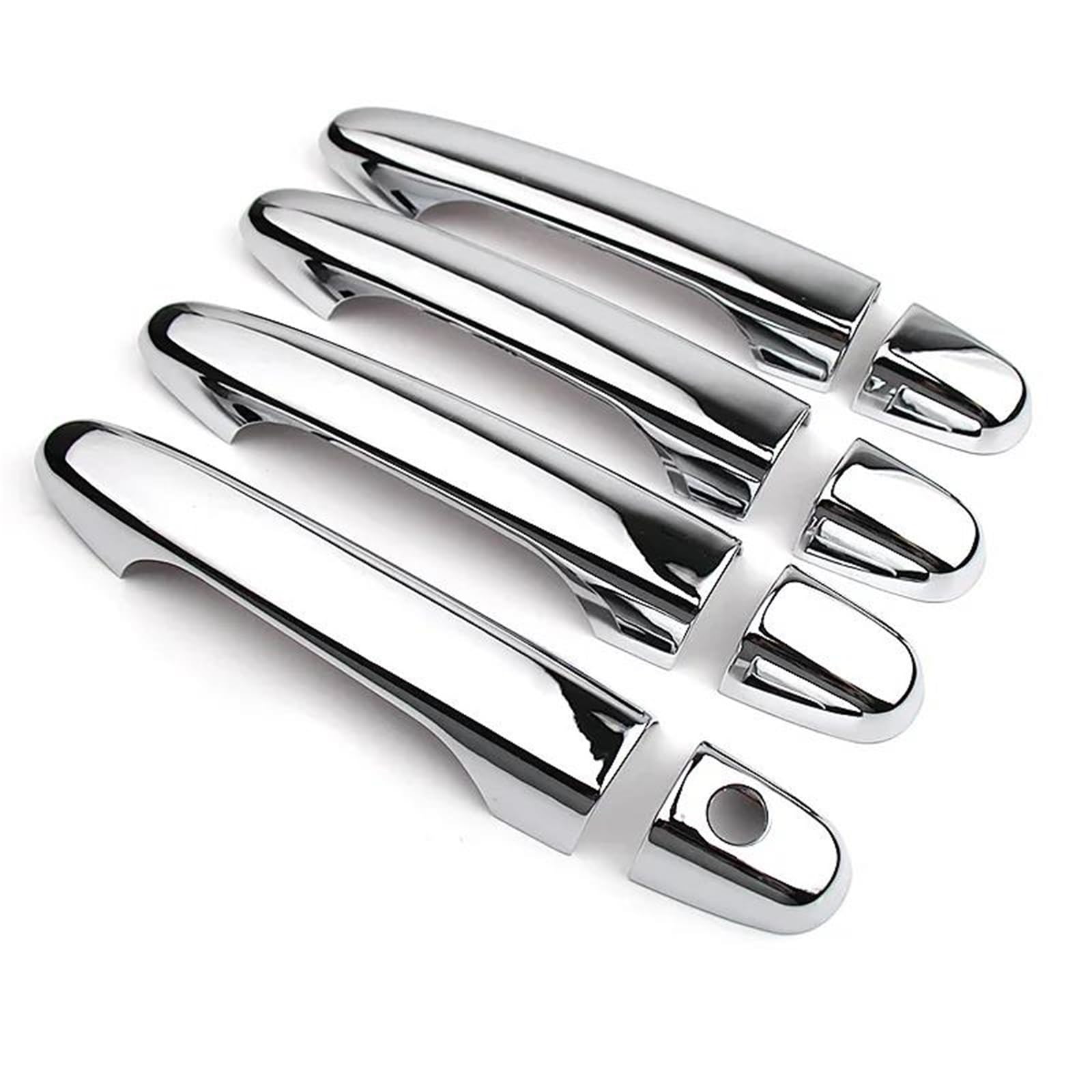 YOUZKA Handle Protective Gloss Black Chrome Car Door Handle Covers Decor Trim Styling Accessories for CR-V for Civic 2012 2013 2014 2015 2016(Silver 0 Button)