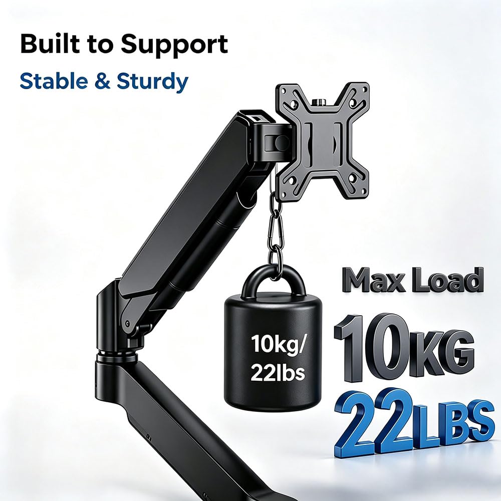 Braccio Supporto Singolo Monitor per Schermo 13-32" VESA 75x75/100x100
