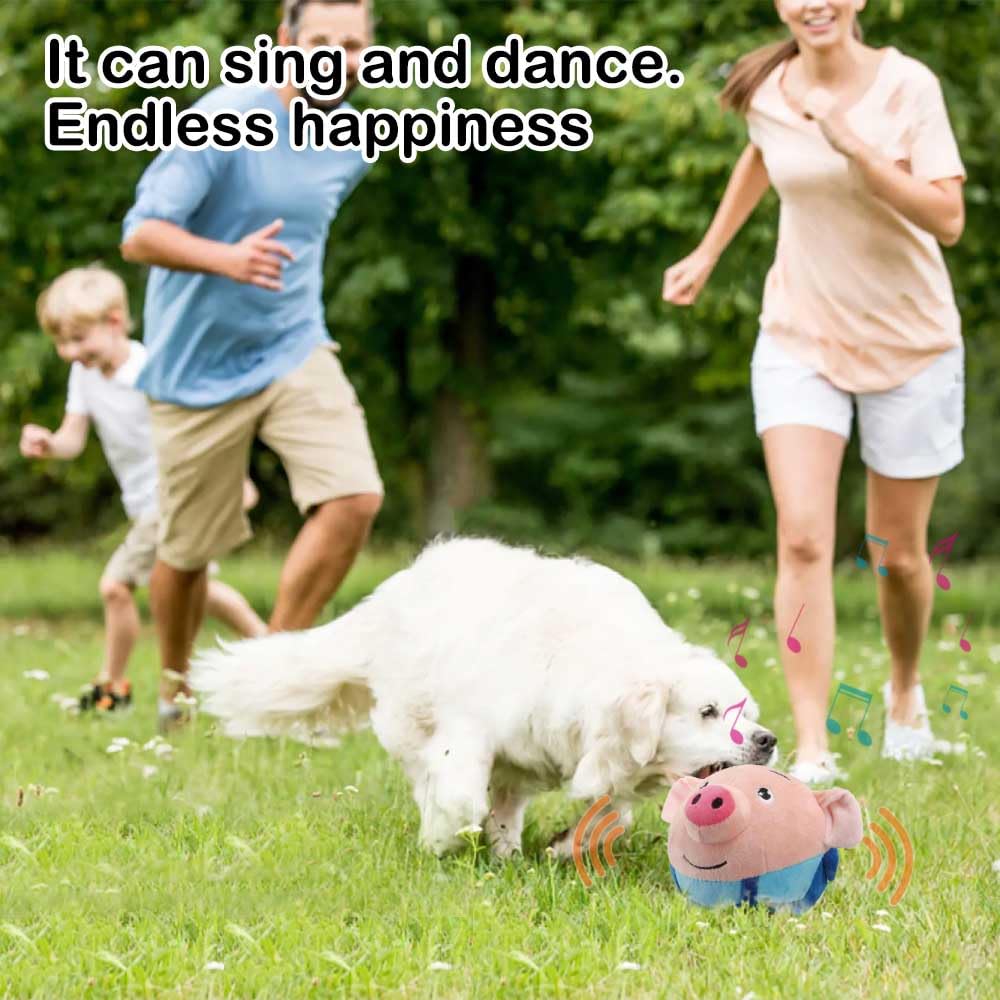 Jouet interactif en peluche pour chien, jouet en peluche qui couine pour chien, chat - Jouet couineur pour chien, chat - Jouet pour animaux de compagnie, chiens, chats (souris pâle + cochon bleu (étui