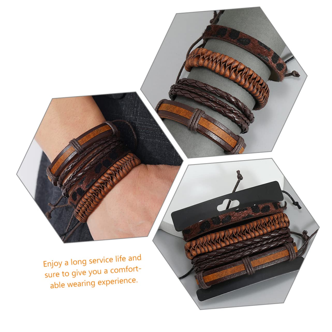 Beavorty 32piezas Brazalete De Cuero Trenzado Ajustable Unisex Para Mujeres y Hombres Joyería Retro De Moda Para Cumpleaños y Días Especiales