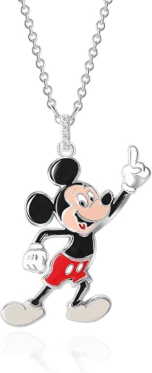 Amazon.com: Disney Womens Mickey Mouse Necklace 18", Official License ...