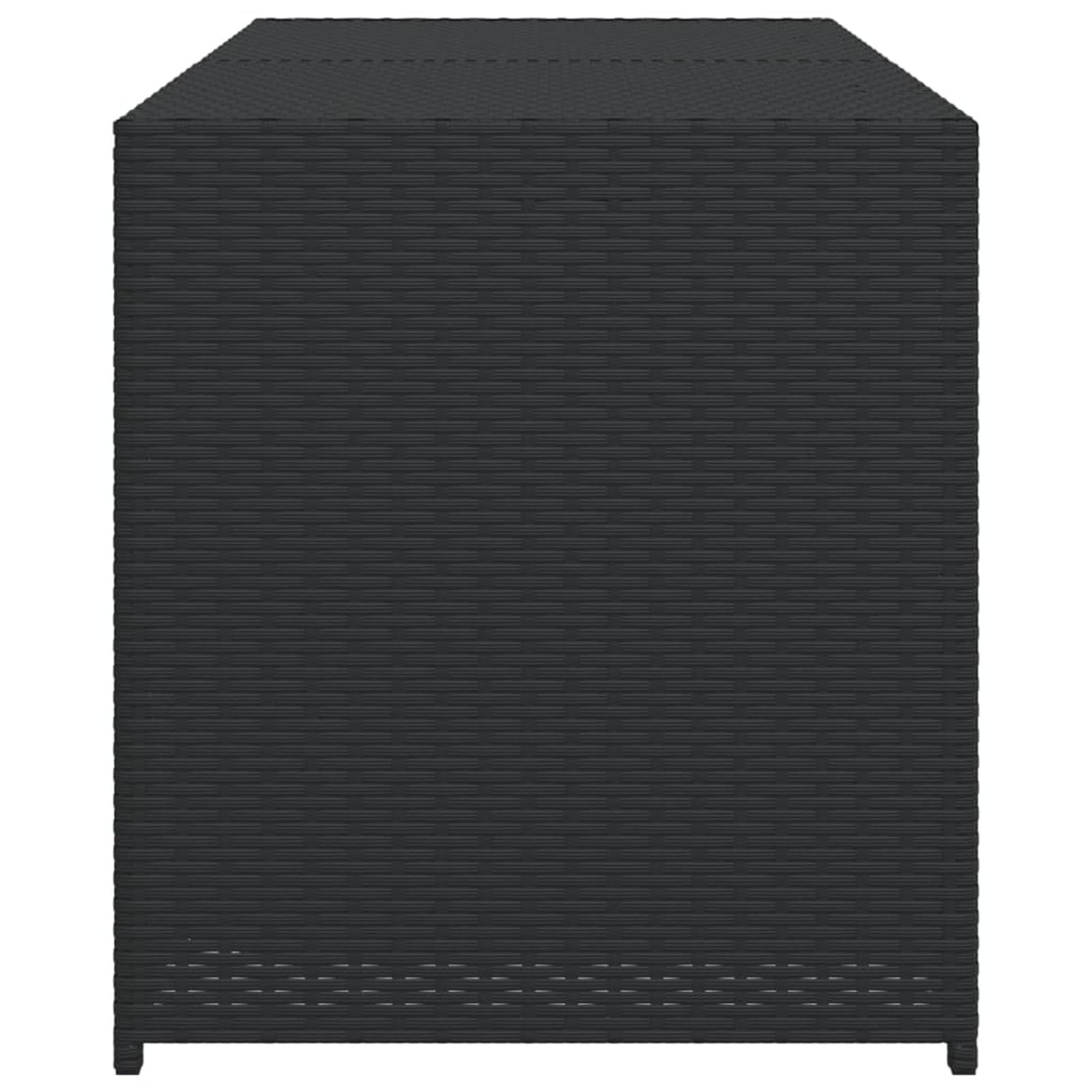 Gecheer Scatola di immagazzinaggio da giardino nera 283L resina intrecciata, scatola portaoggetti per esterni organizer per attrezzi da giardino, cassapanca per balcone, piscina, terrazza