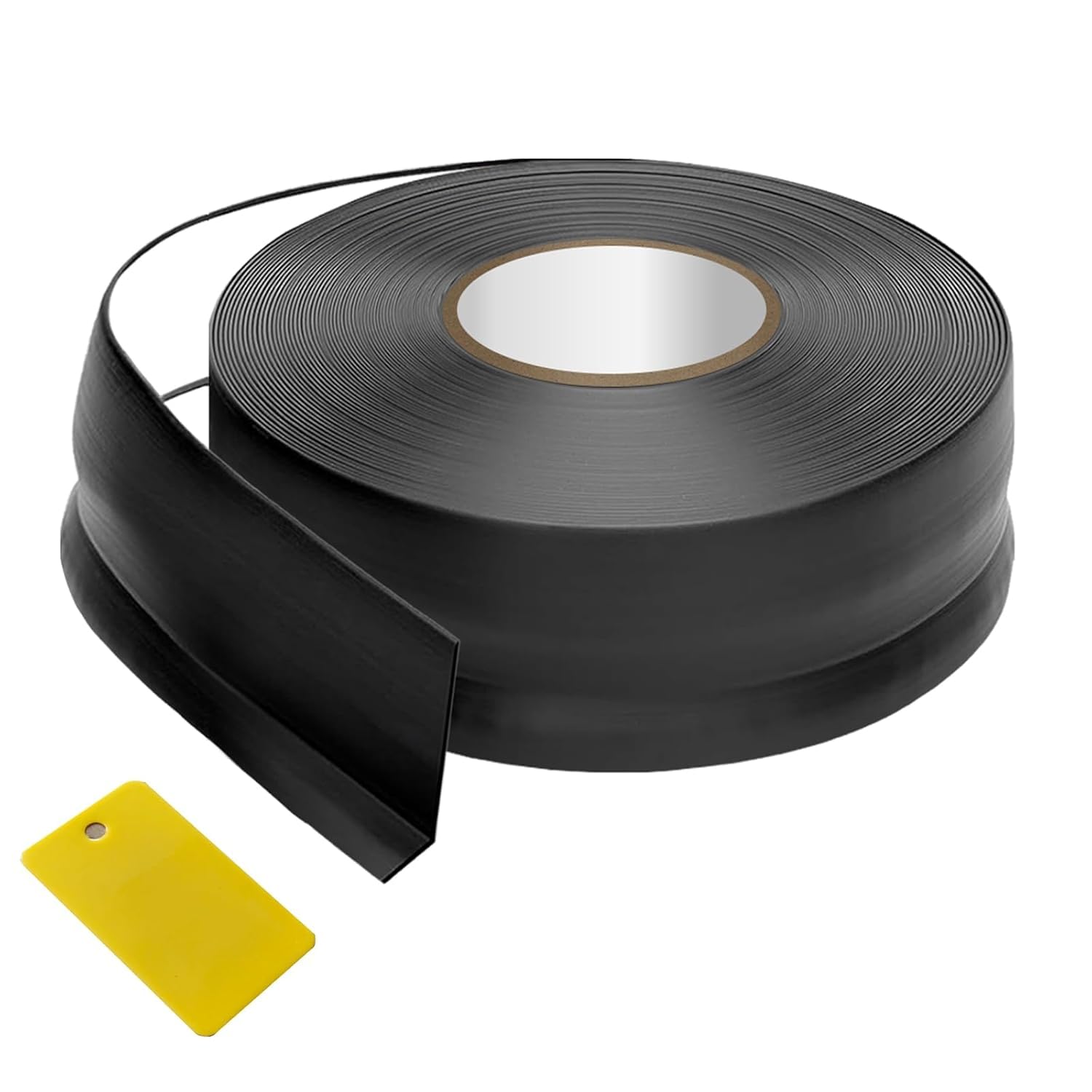 Listwa przypodłogowa z miękkiego PCW, samoprzylepna, 20 x 50 mm (28 m, czarna), ​ listwa wykończeniowa do kuchni i blatu kuchennego, listwy przypodłogowe, samoprzylepna, z profilem kątowym z