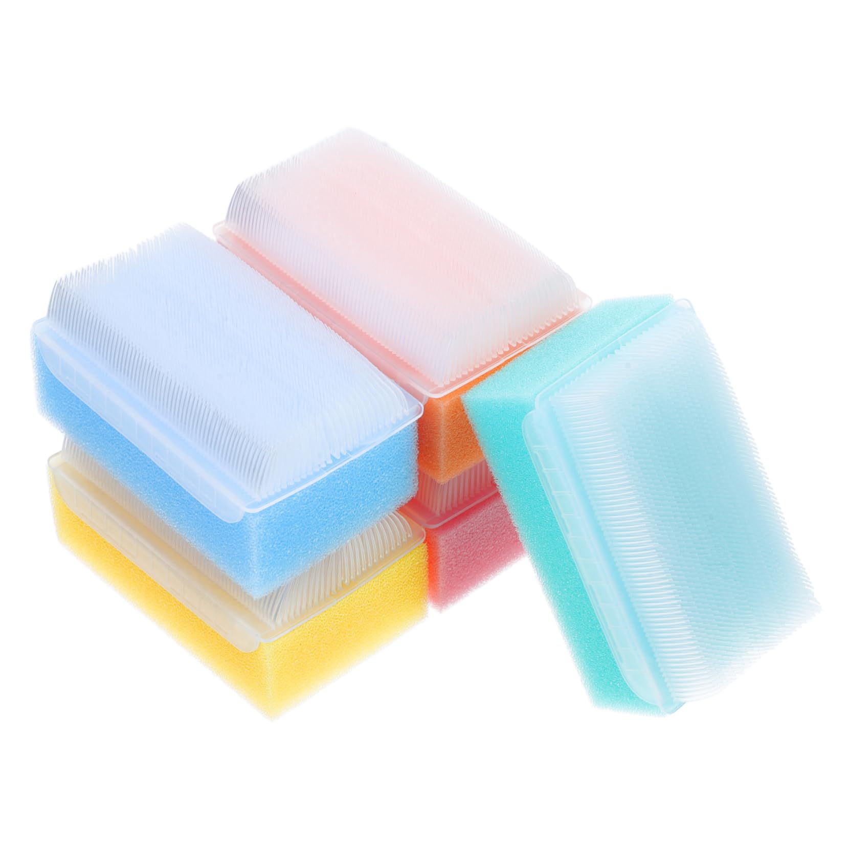 5 Set Pennello Di Spugna Di Allenamento Tattile Spazzolatura Sensoriale Igiene Sensibile Neonato Macchia Spazzolino Pennello Con Setole Per Crosta Lattea Pp 5 Pezzi*5
