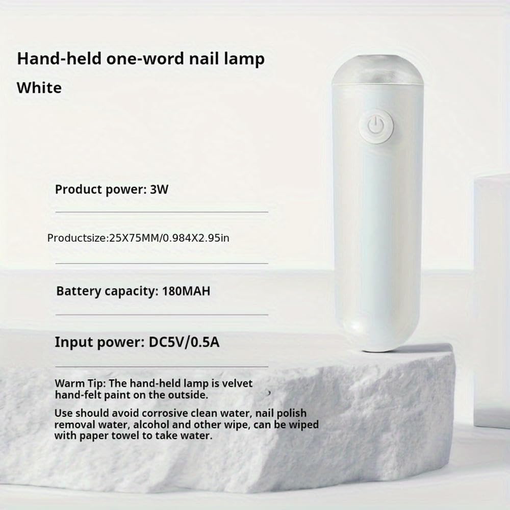 ZBDZSW Przenośna lampa UV do paznokci żelowych, Mini lampa do paznokci, przenośna lampa LED do paznokci, suszarka do paznokci USB do szybkiego utwardzania