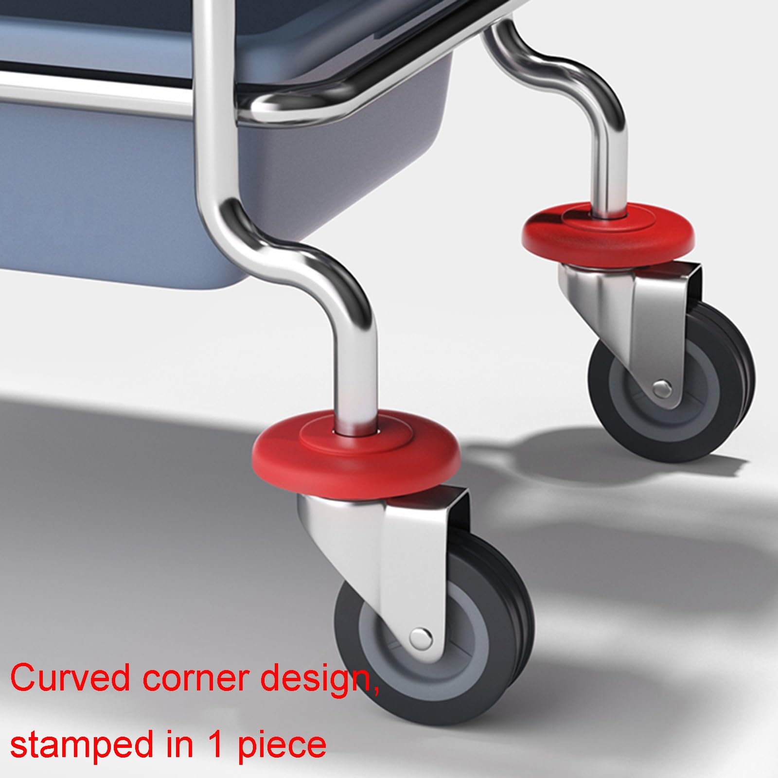 Chariot de service en acier inoxydable avec roulettes, résistant à la rouille pour l'hôtellerie et la restauration