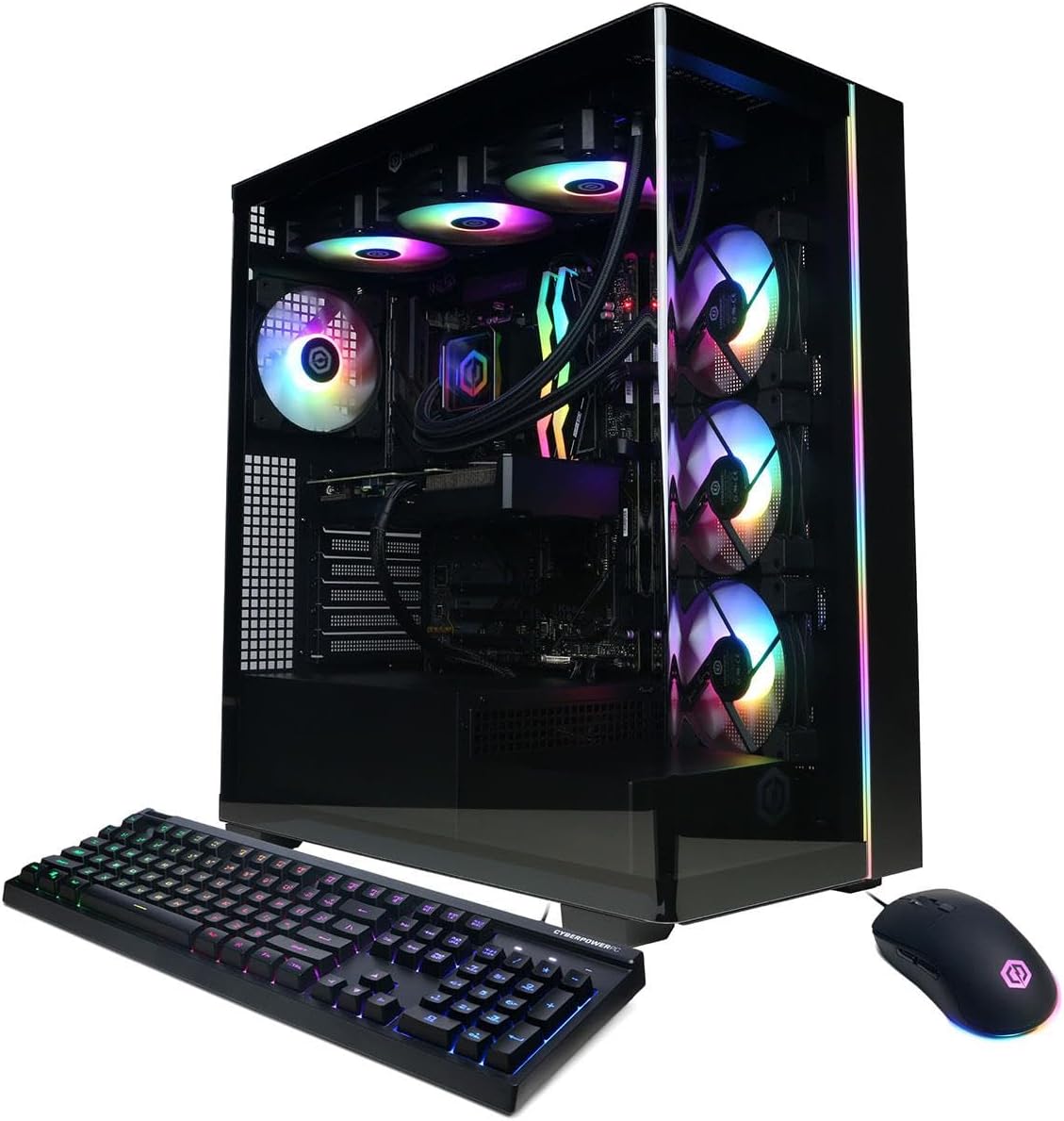 CyberpowerPC Gamer Supreme Liquid Cooled Gaming Desktop Computer, AMD Ryzen 9 9900X3D 4.4GHz, 32GB RAM, 2TB SSD, NVIDIA GeForce RTX 5070 12GB, Windows 11 Home, Black