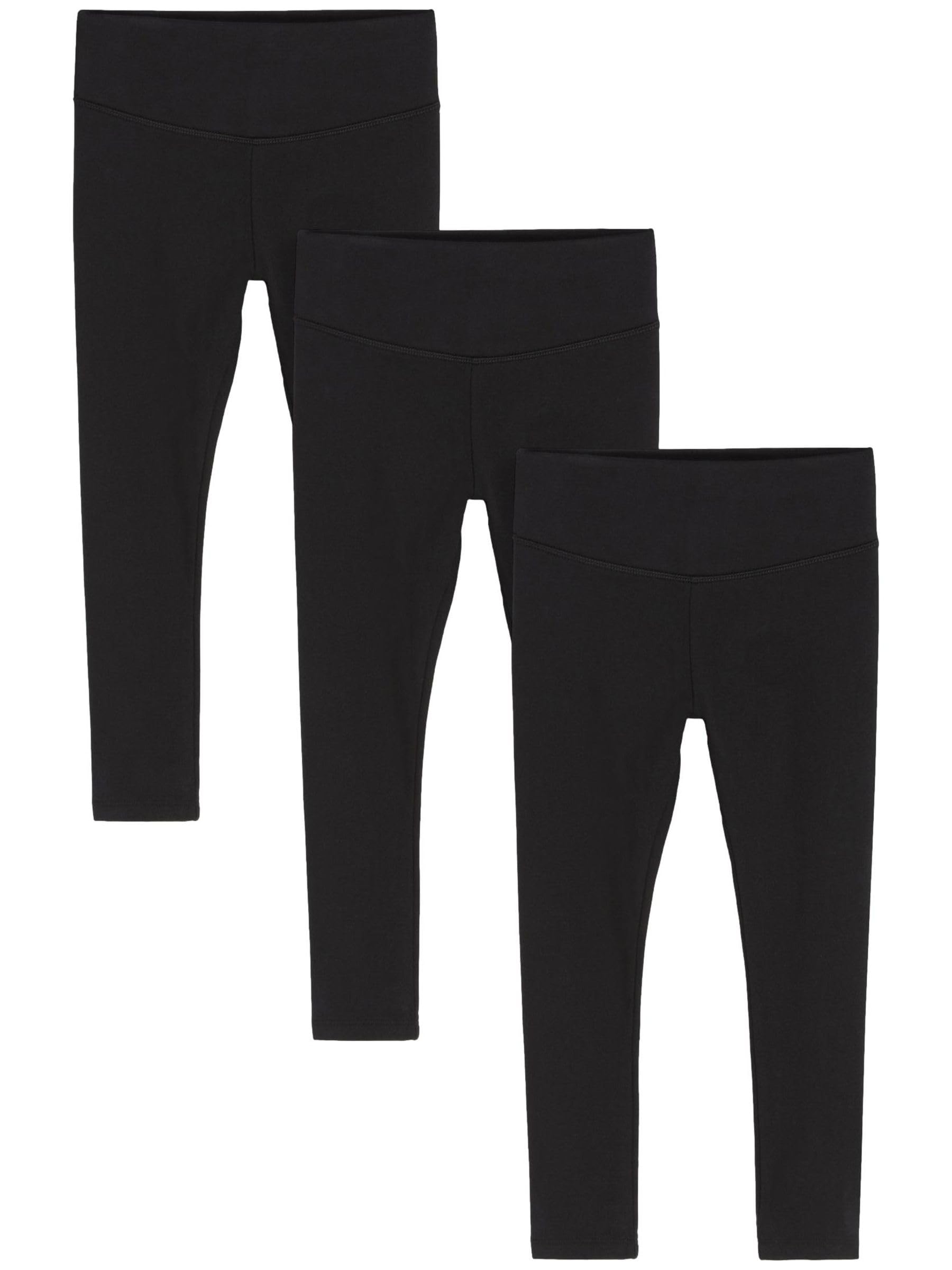 NEXT Ragazza Confezione da 3 Leggings a Vita Alta Nero 5 Anni
