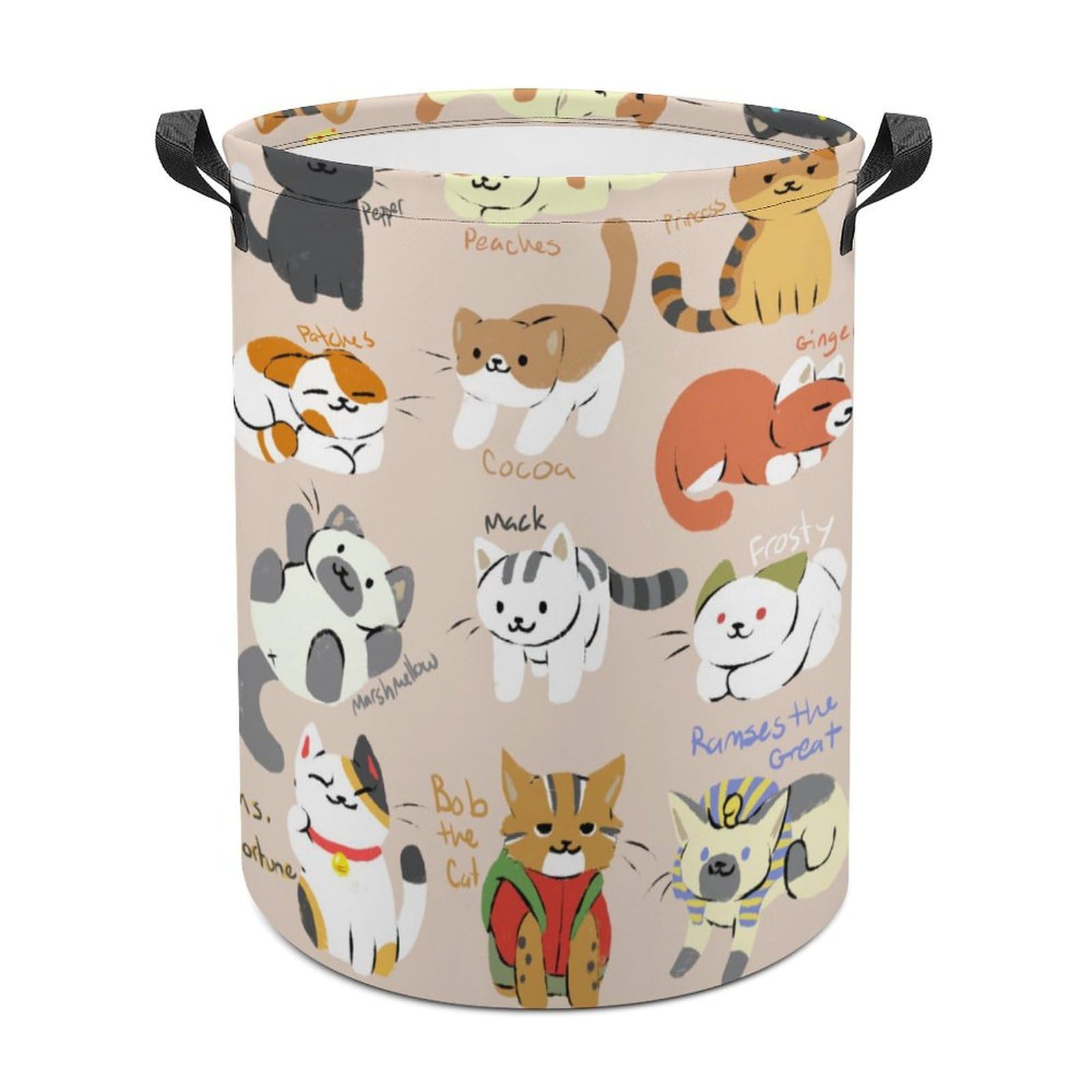 MHYRAC Laundry Hamper, Cute Cat Laundry Basket, Washing Basket with Handle
