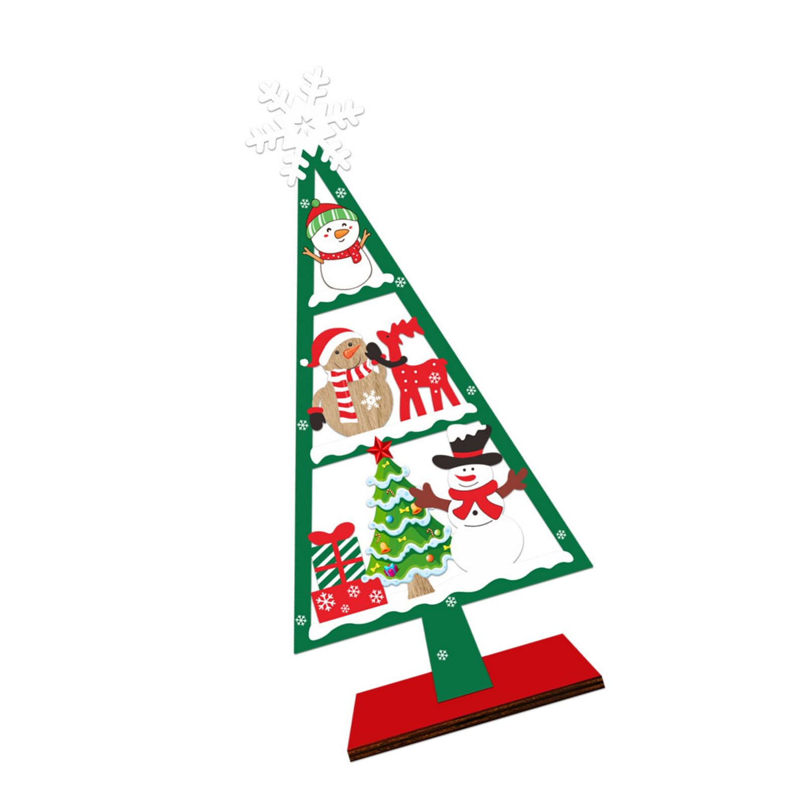 Limtula Natural Wood Christmas Tree Decoration Festival Accent Piece for Indoor Celebration and Parties Holiday Centerpiece Sustainable Festival Decoration