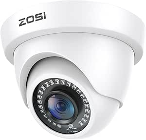 ZOSI 2.0MP 1080P 1920TVL HD-TVI CCTV Security Dome Camera Outdoor Indoor,80ft IR Night Vision, Aluminum Metal Housing for HD-TVI, AHD, CVI 720P,1080P,5MP,4K Analog Surveillance DVR asin的图片