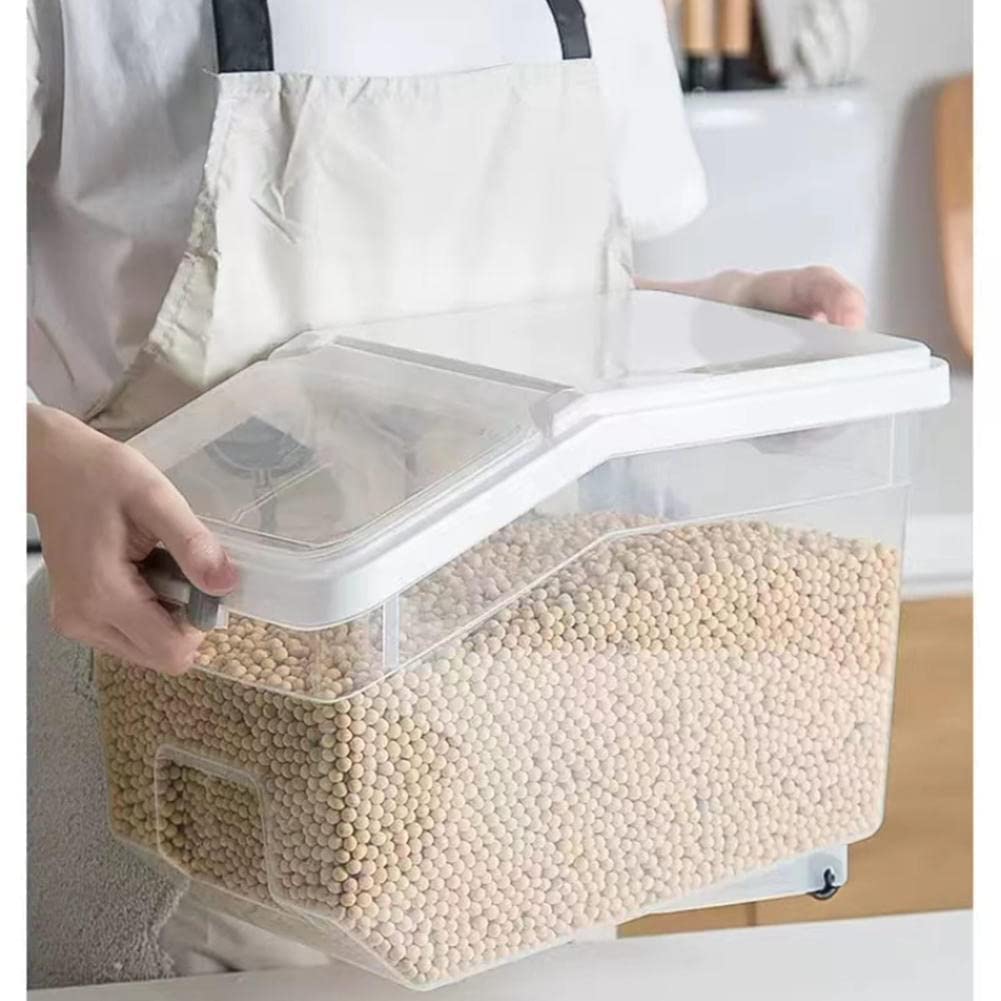 Seau Hermétique Pour Croquettes Chien - 10 Litres, Avec Doseur, Rangement Alimentaire Transparent Et Fraîcheur Longue Durée