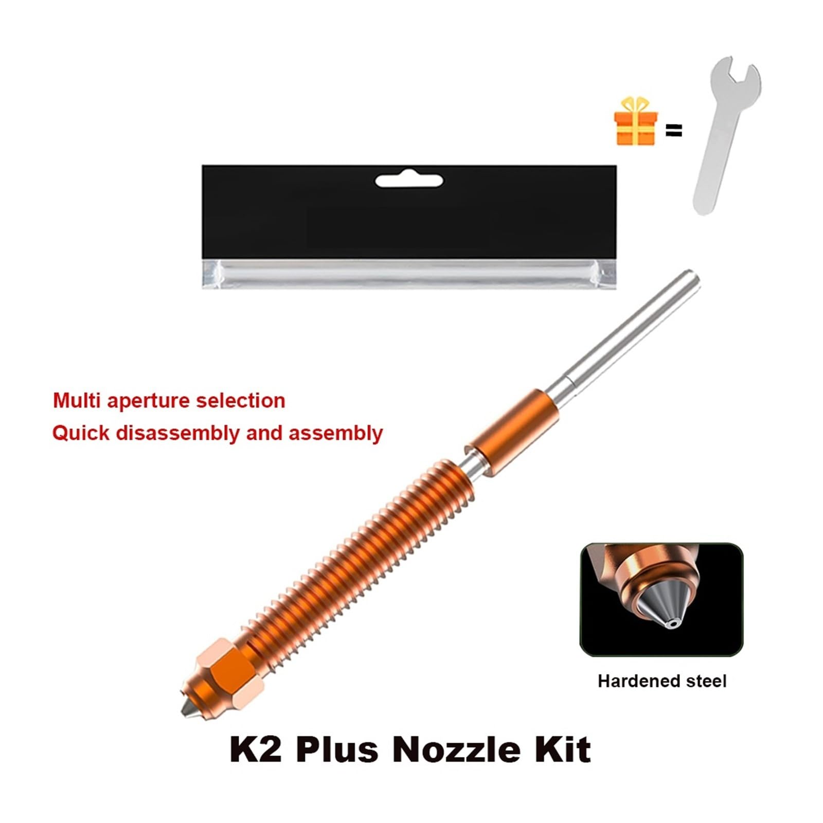 Compatible con Creality, kit de boquillas de 0,2-1,0 mm for K2 Plus