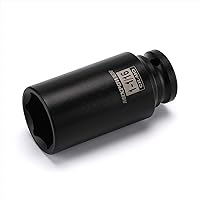 Vista 30 de MIXPOWER Enchufe de impacto profundo de 1/2", CR-MO, 1.496 in, 6 puntos, tuerca de eje de grado de impacto para una fácil extracción