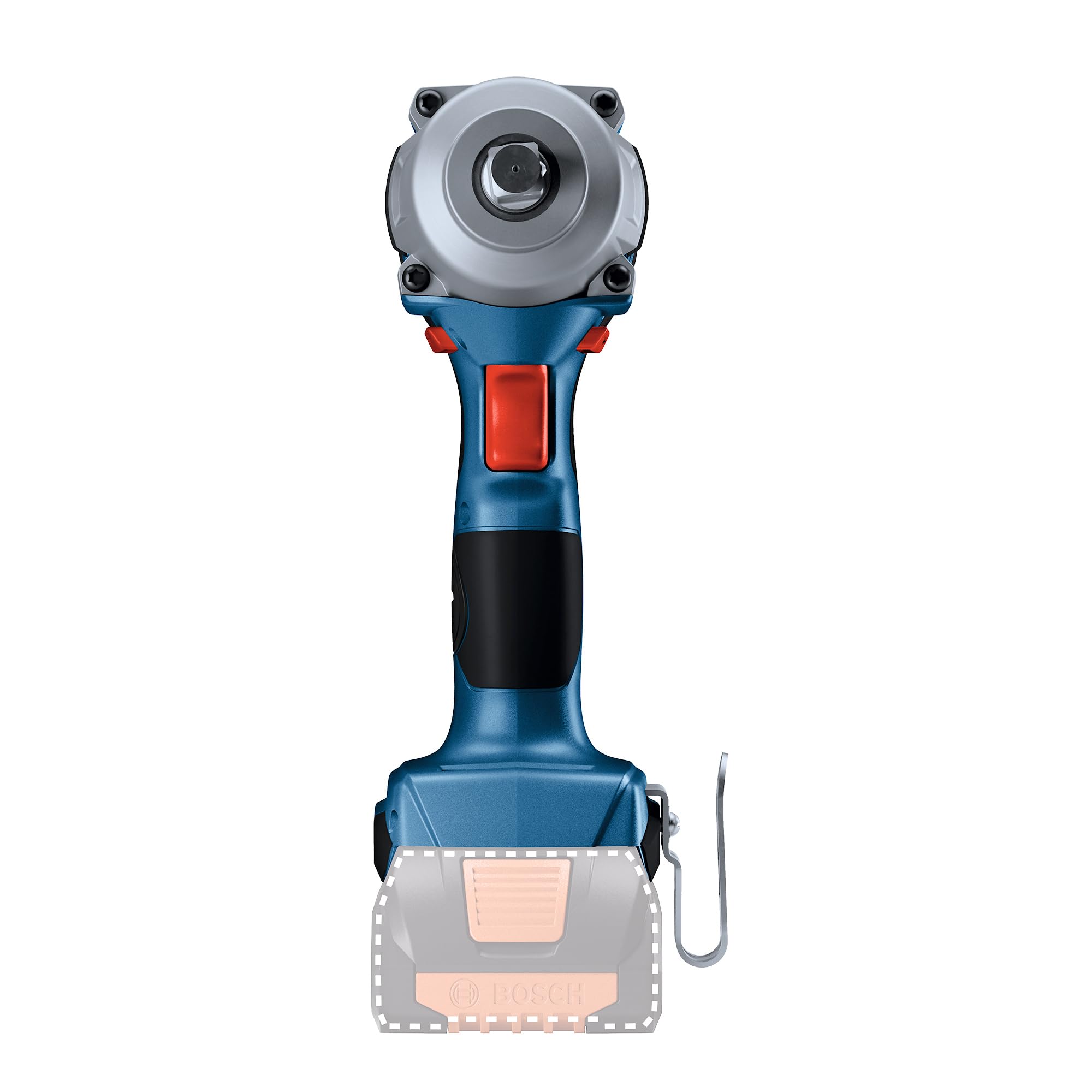 Bosch Professional system 18V: akumulatorowy klucz udarowy GDS 18V-450 PC (moment dokręcania 450 Nm, moment zrywający 800 Nm)