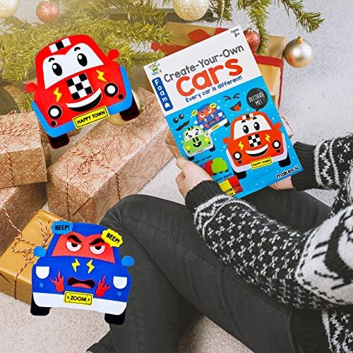 VKPI 4 Pieces EVA Foam Art Crafts Gift Kit, Creative Make Your Own Cars, Cartoon 3D Foam Paper Craft Projects for Kids Ages 4+ Toddler, Preschool Learning Toy for Birthday Party Favor Supplies 7 61R653T0FXL. AC