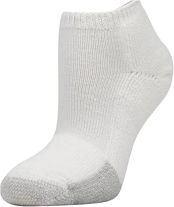 Thorlos unisex adult Tmm Max Cushion Low Cut Tennis Sock, White, Medium US