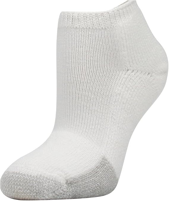 Thorlos unisex adult Tmm Max Cushion Low Cut Tennis Sock, White, Medium US