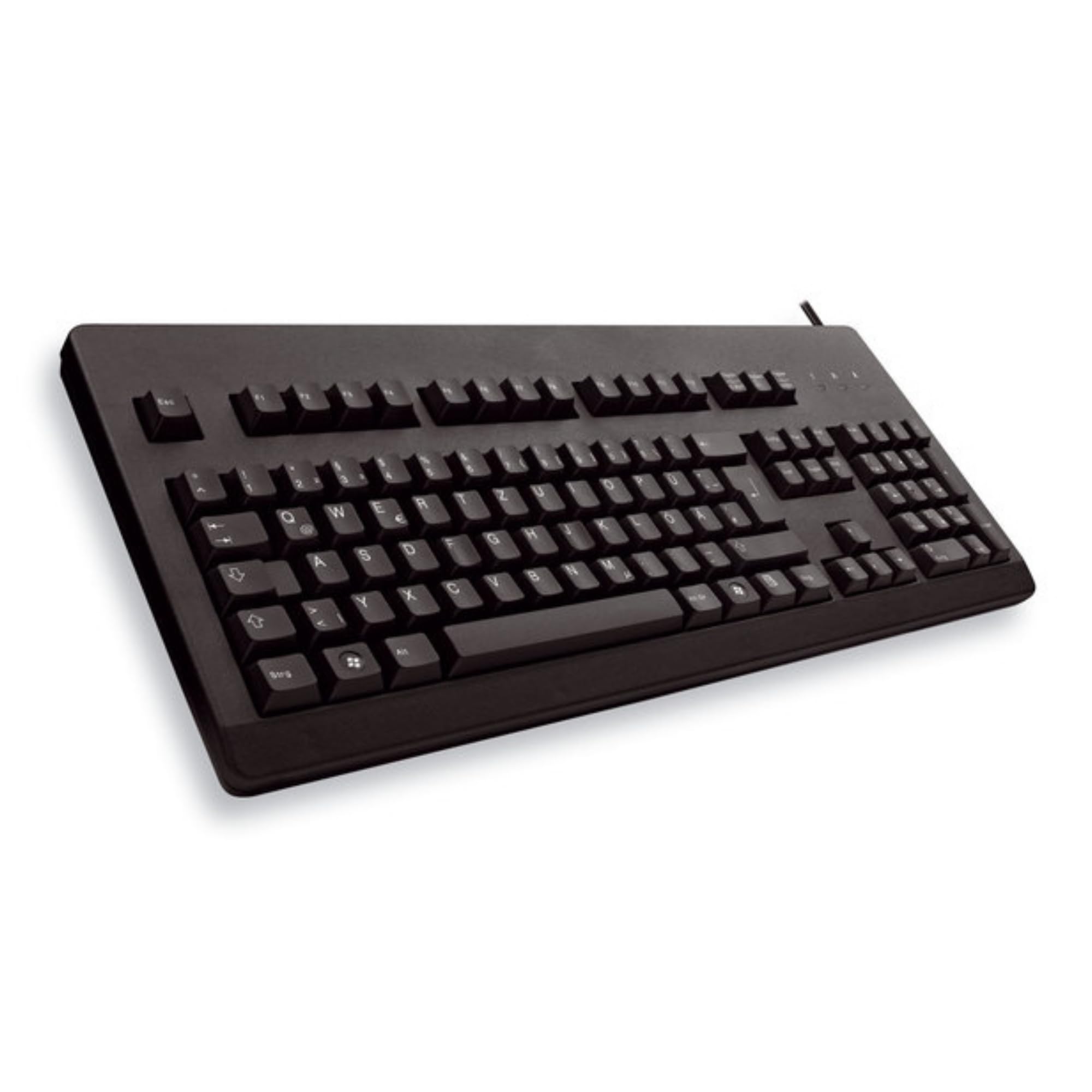 CHERRY G80-3000, Tastiera Meccanica a Filo, Layout per la Germania, (QWERTZ), Connessione USB, Robusto, Tasti Programmabili,Interruttori MX BLACK, Nero