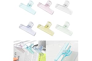 Plastic Bag Clips: 6 Pcs Chip Clips, Wide Mouth Food Bag Clamps