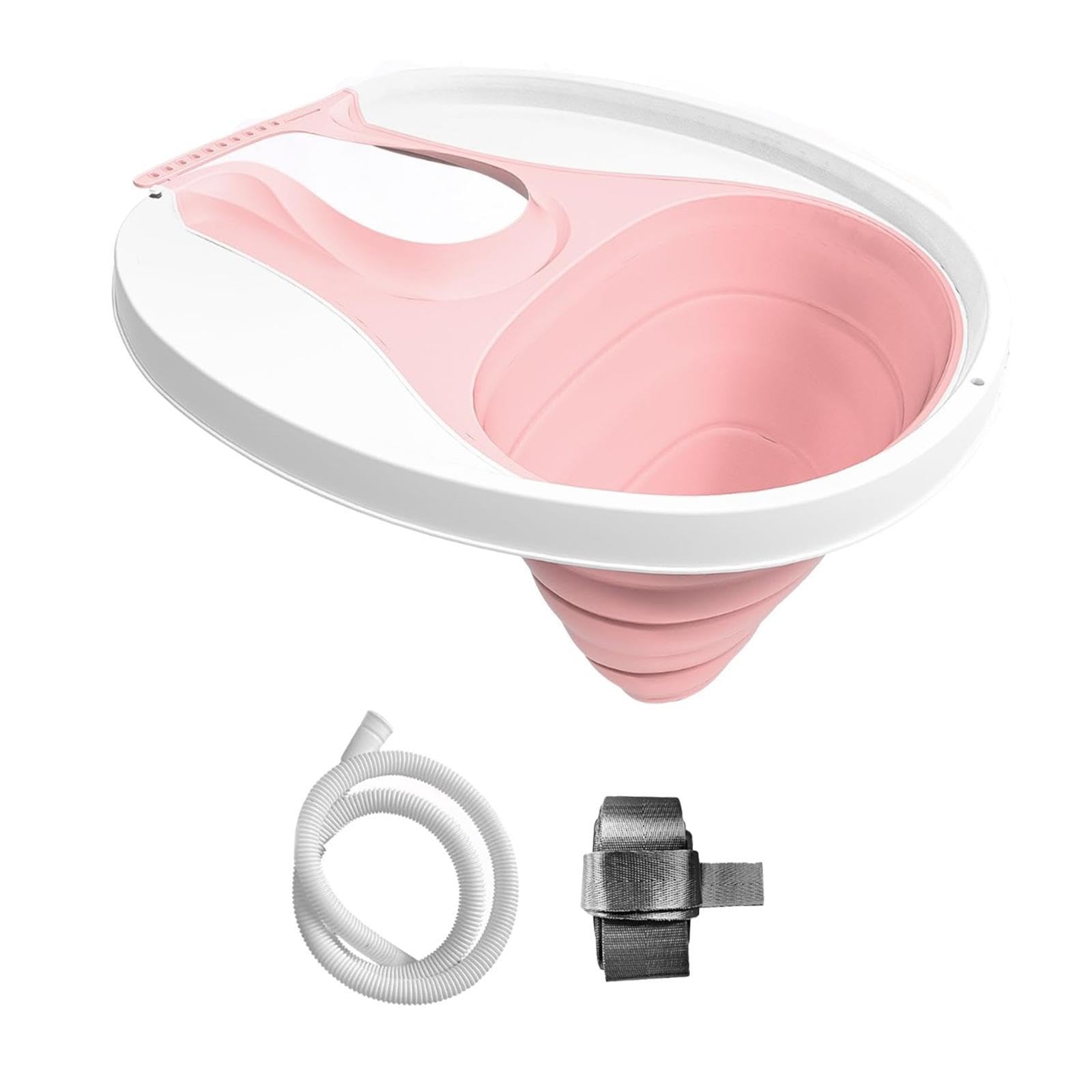 SAZ DEKOR Hair Washing Basin with Drain Hoses Shampoo Bowl for Disabled Adults Seniors-image-9