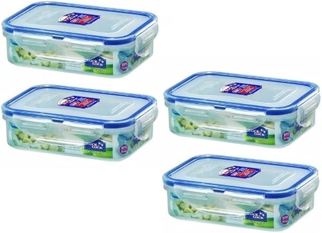 Lock & Lock, No BPA, Water Tight, Food Container, 1.5-cup, 12-oz, Pack of 4, HPL810