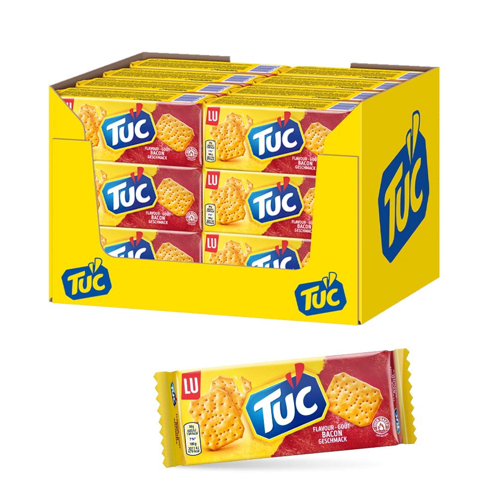 Tuc Original, Gusto Bacon, Cotto al Forno con Grano 100% Italiano, 24x100g