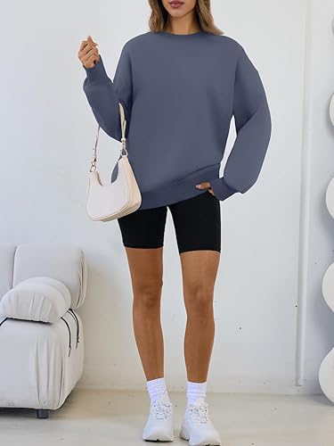 Miniatura 3 de Trendy Queen - Sudaderas para mujer, sudaderas con capucha de gran tamaño, cuello redondo, suéteres cómodos para otoño e invierno, ropa a la moda