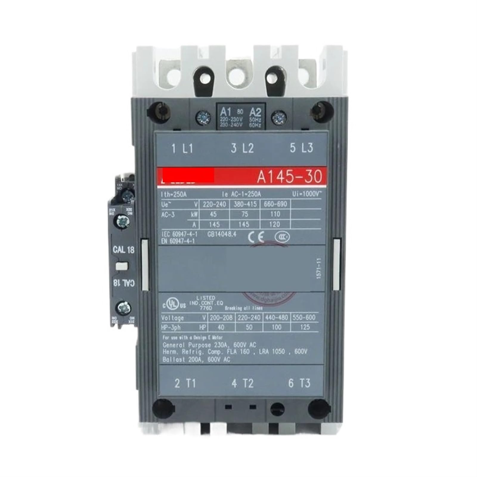 Contacteur A145-30-11-80 interrupteur motorisé 230V AC pour armoire électrique - 3