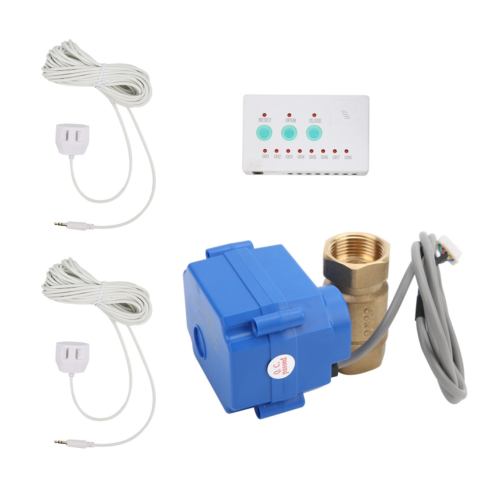 Duokon Detector de Fugas de Agua con Sensor de Alarma con Válvula de Bola