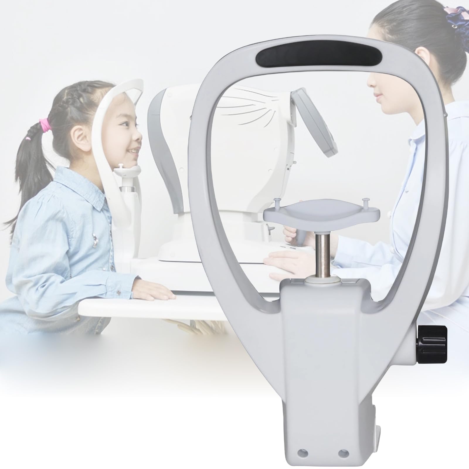 Accessori per optometria per supporto frontale per poggiamento, staffa per mentoniera di sollevamento, con manopola di regolazione, per rifrattometro automatico, allenamento per la vista, strumento ot