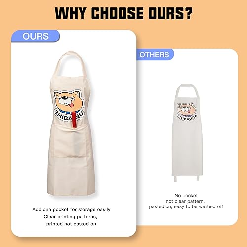 Miniatura 5 de Evere Delantal de The Way of the Househusband - Anime Gokushufudo lindo Shiba Inu impreso Cocinar Cosplay disfraz