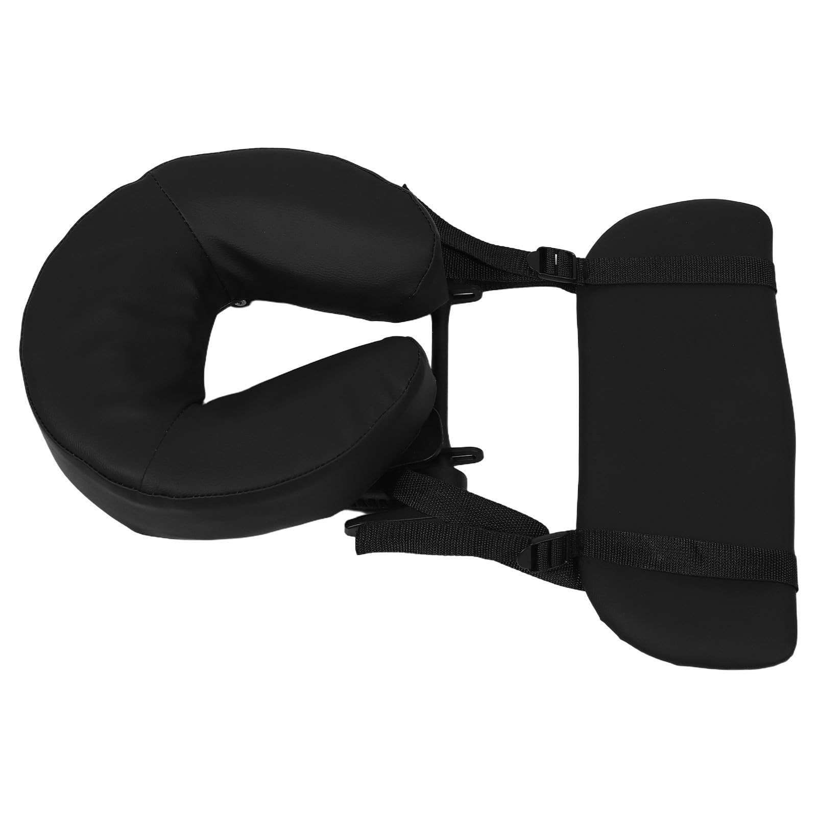 Toyvian Coussin Facial pour Table de Massage, Oreiller de Massage Facial Ergonomique en Pu Pvc et Éponge, Noir, pour Spa et Salon de Beauté, Appui-tête Visage