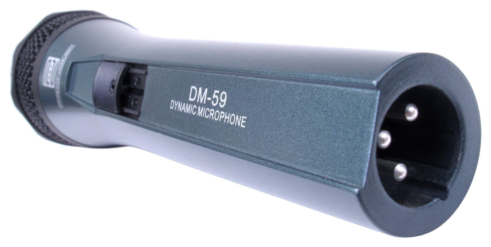 Pronomic DM-59 Micrófono con Interruptor, Micrófono Vocal dinámico | Patrón polar: cardioide, Rango de frecuencia: 60-15.000 Hz, Sensibilidad: -72 dB +/-2dB (0dB=1V/Pa @ 1kHz), Conexión XLR