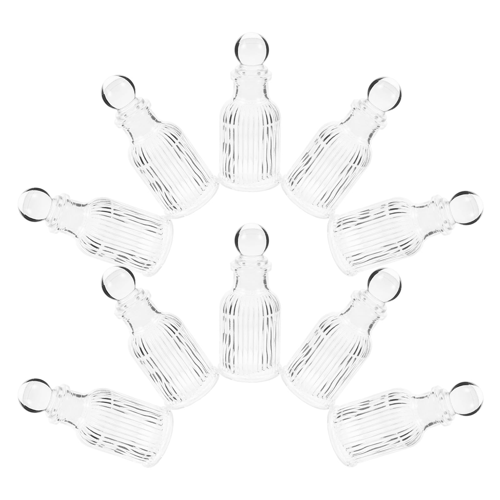 Housoutil Set de 12 Botellas de Agua Cristianas de Vidrio Tapa Recargable para Regalos de Comunión y Bautizo en Iglesias, 50 Ml