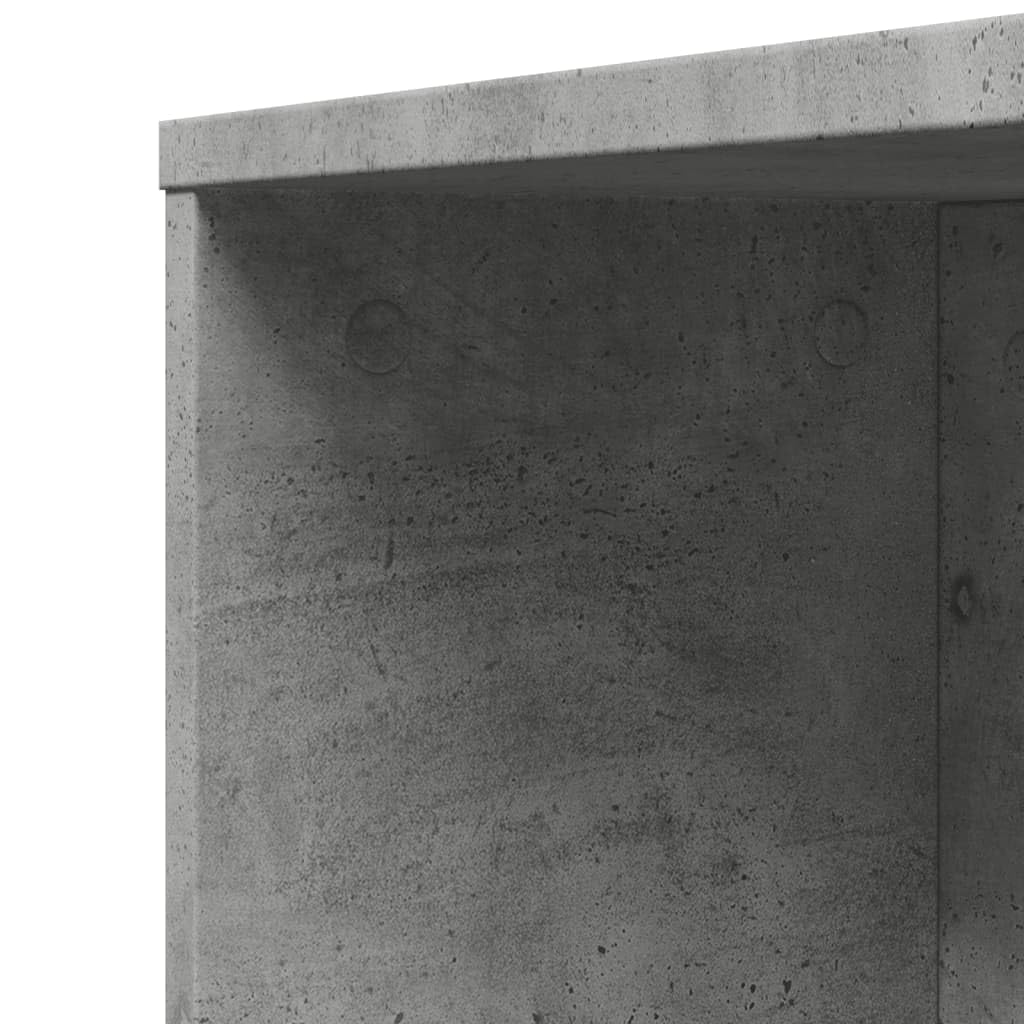 vidaXL Armadietto da Bagno Stretto con Ruote Grigio Cemento Truciolato