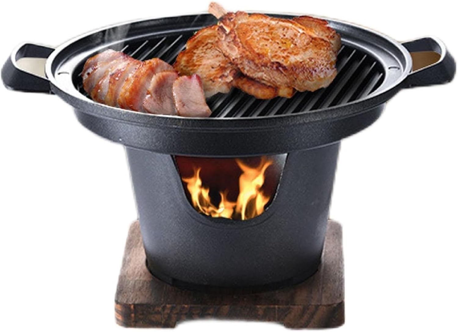 Barbecue A Carbone Portatile COSEDACASA, Con Ventilazione A Batterie Antifumo, 34 Cm Diametro, Per Picnic E Campeggio