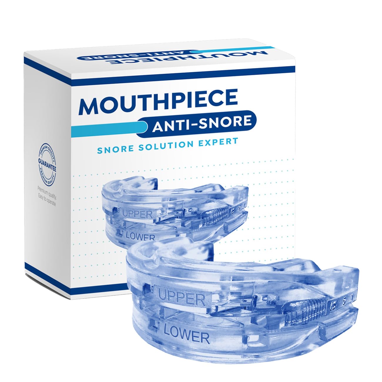 Gouttière Anti-Ronflement Réglable – Orthèse d’Avancée Mandibulaire Confortable – Appareil Anti Ronflement pour Dormir – Protège-Dents Souple, Ajustable & Facile à Nettoyer