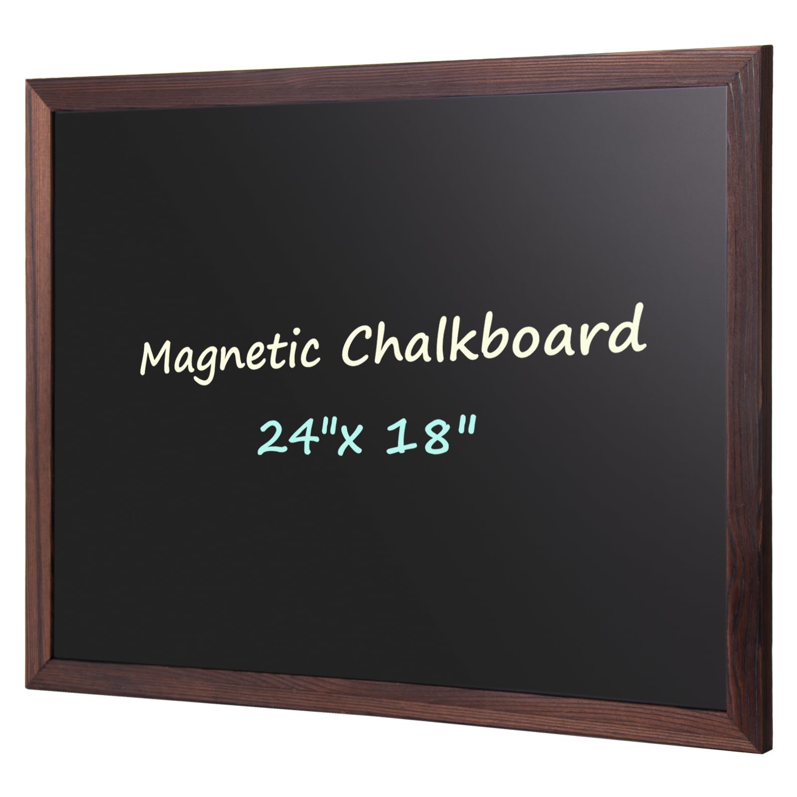 Comix Magnetic Chalkboard, 18 x 24 Inches Wooden-Framed Blackboard for Kids, Hanging Chalk Board for Home Kitchen Restaurant Menu